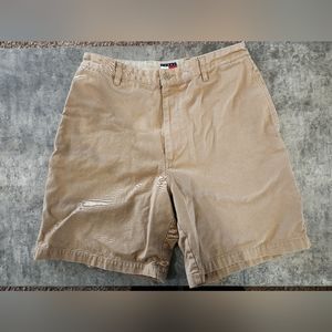 Tommy Hilfiger Vintage Casual Brown Bermuda Shorts  Men's 33 Flag Back Logo